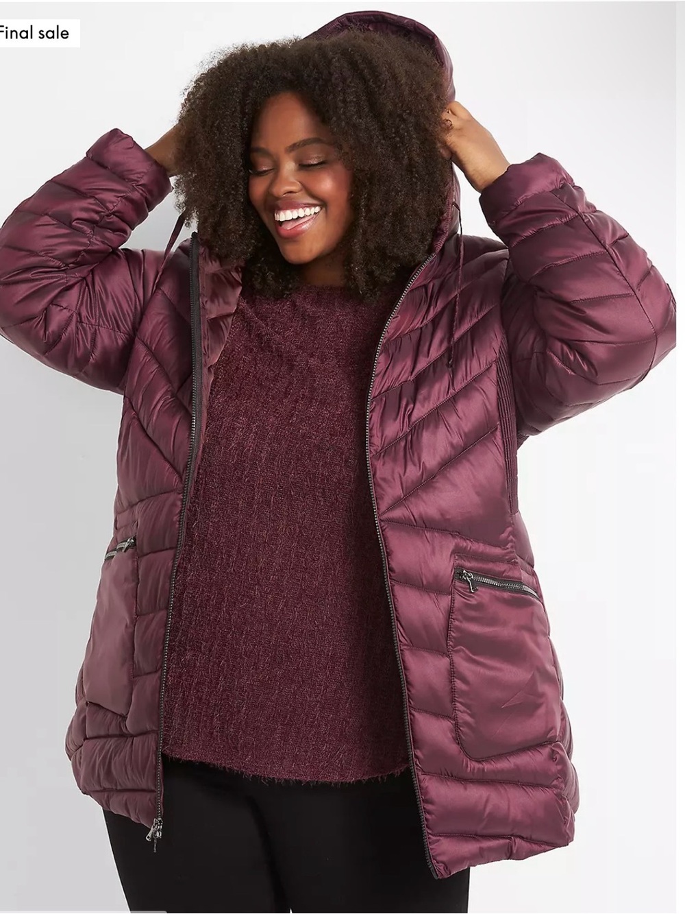 Lane Bryant Packable Puffer Coat - size 26/28